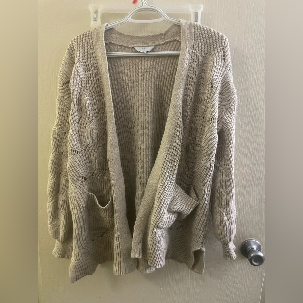 Time and True Cream Cardigan Size XL